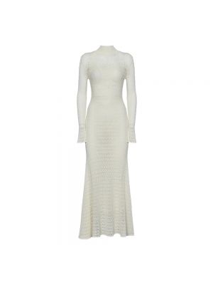 Sukienka długa z dekoltem w serek Tom Ford biała