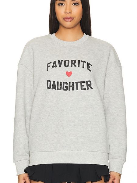 Herzmuster hoodie Favorite Daughter grau