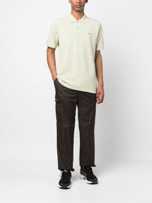 Siuvinėtas polo marškinėliai Carhartt Wip žalia