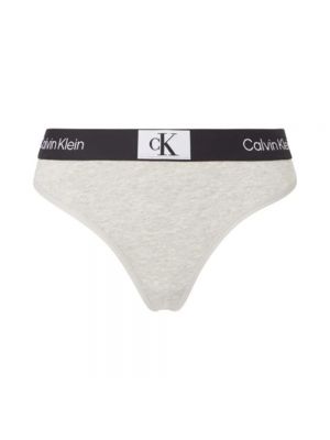 Stringi bawełniane Calvin Klein Underwear szare