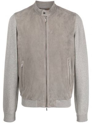 Wildleder bomberjacke Moorer grau