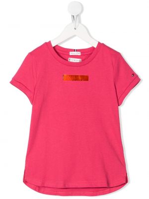 T-skjorte for jenter Tommy Hilfiger Junior rosa