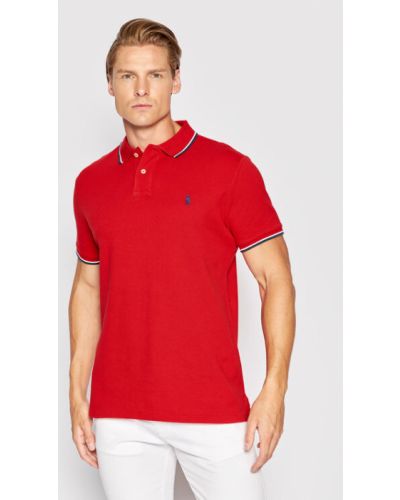 Tricou polo slim fit Polo Ralph Lauren roșu