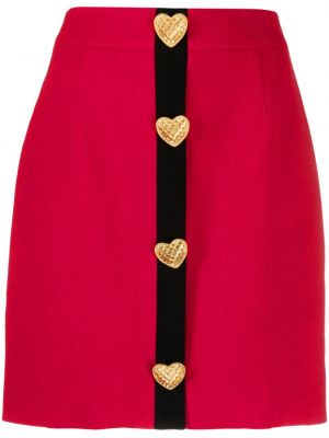 Φούστα με κουμπιά με μοτίβο καρδιά Moschino