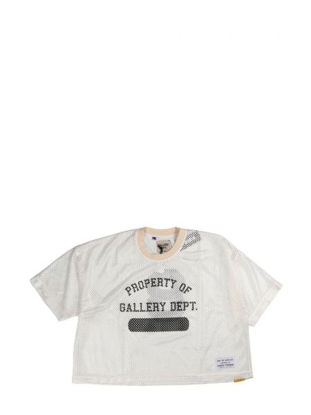 Μπλούζα με σχέδιο από διχτυωτό Gallery Dept. λευκό