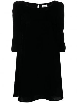 Βελούδινη φόρεμα Claudie Pierlot μαύρο