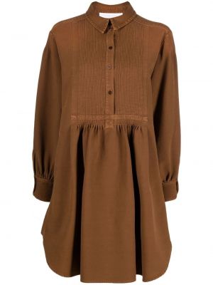 Vestido plisado See By Chloé marrón