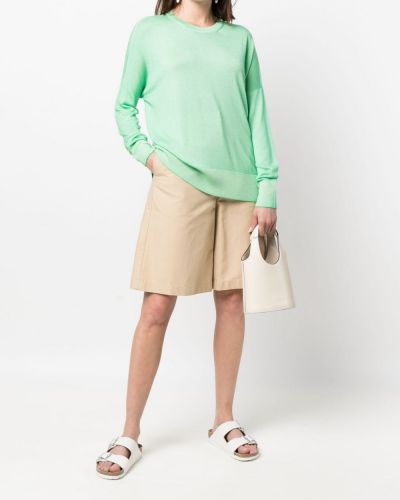 Pull en tricot col rond Malo vert