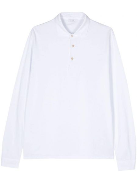 Памучна поло тениска от джърси Boglioli бяло