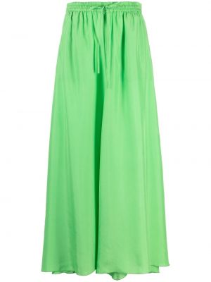 Svilena midi suknja P.a.r.o.s.h. zelena