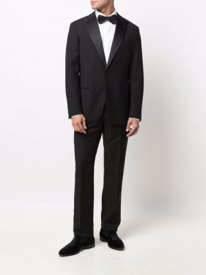 Hedvábný oblek Giorgio Armani černý