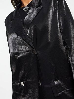 Пиджак свободного кроя в уличном стиле Daisy Street черный