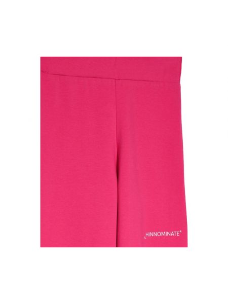 Pantalones rectos de algodón con estampado Hinnominate rosa