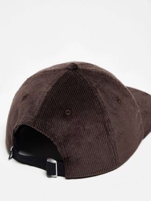Вельветовая кепка The North Face коричневая