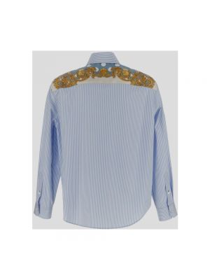 Koszula w paski Versace niebieska