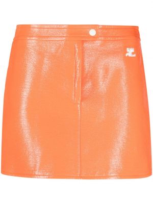 Mini sukně Courrèges oranžové