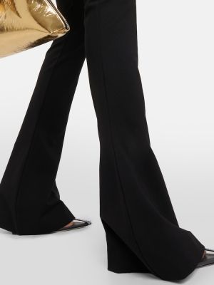 Pantalones rectos ajustados The Attico negro