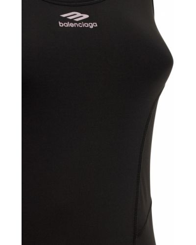 Sportski top s printom Balenciaga crna