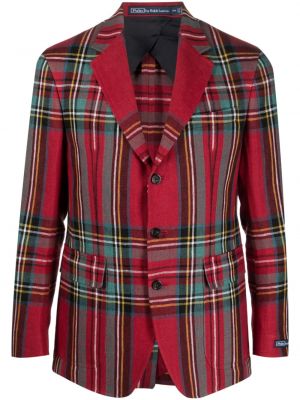 Blazer s karirastim vzorcem Polo Ralph Lauren rdeča