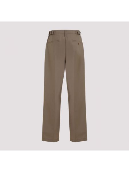 Pantalones de algodón Lemaire marrón