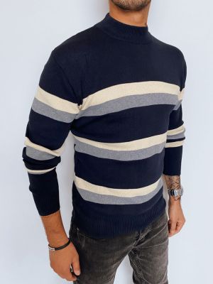 Svītrainas džemperis ar augstu apkakli Dstreet zils