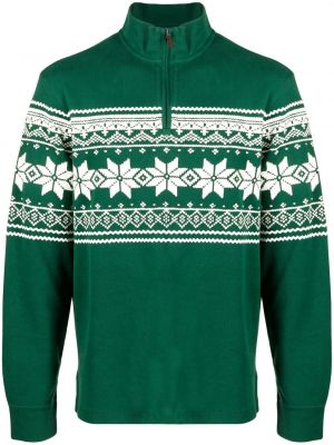 Sjekket brodert zip lang genser Polo Ralph Lauren