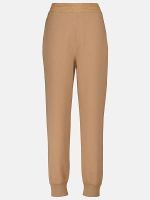 Pantaloni tuta di lana di cachemire Moncler beige