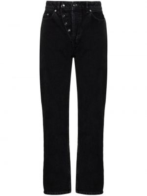 Straight leg-jeans Ganni svart