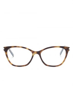 Slim fit brýle Saint Laurent Eyewear hnědé