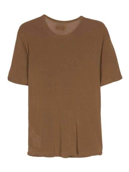 T-shirt mit rundem ausschnitt Officine Générale braun