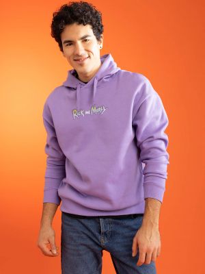 Džemperis su gobtuvu oversize Defacto violetinė