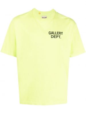 Koszulka bawełniana z nadrukiem Gallery Dept. zielona