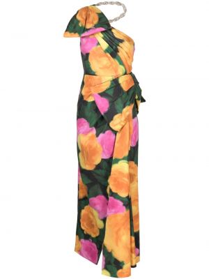 Večernja haljina s cvjetnim printom s printom Rachel Gilbert crna