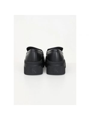 Loafers chunky skórzane Calvin Klein Jeans czarne