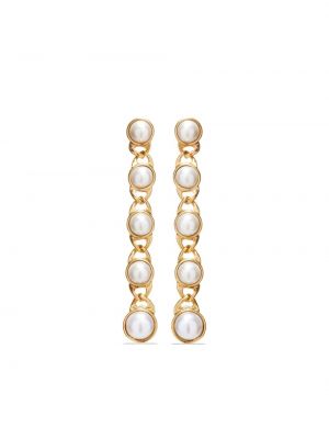Boucles d'oreilles avec perles à boucle Oscar De La Renta