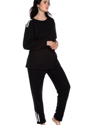 Fleecový oblek Effetto čierna