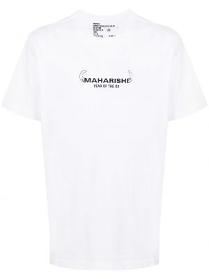 Camiseta con estampado Maharishi blanco