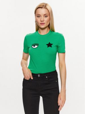 Priliehavé tričko Chiara Ferragni zelená