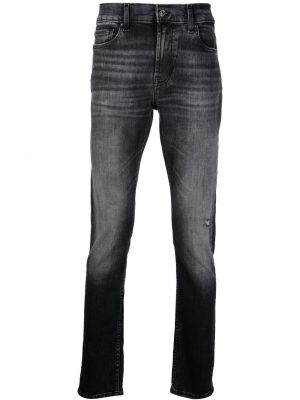 Skinny fit-jeans 7 For All Mankind svart