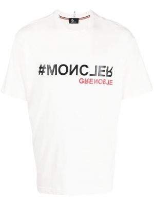 Тениска с принт Moncler Grenoble бяло