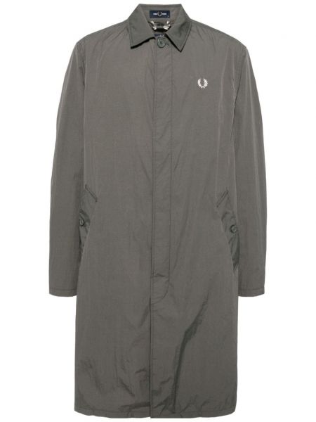 Trench cu broderie Fred Perry gri