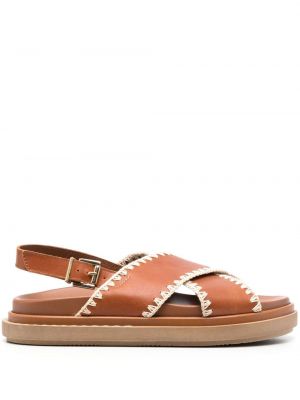 Kožne sandale Alohas smeđa