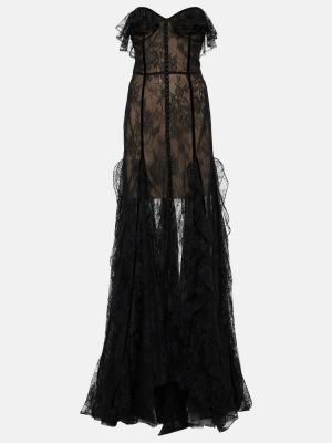 Dlouhé šaty Costarellos čierna