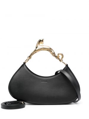 Kožená nákupná taška Lanvin čierna