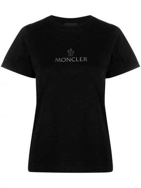 Тениска с принт Moncler черно