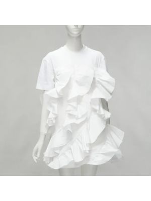 Vestido de algodón Alexander Mcqueen Pre-owned blanco
