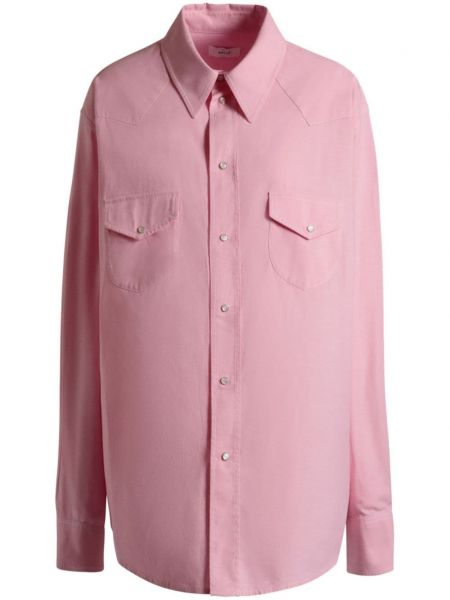 Pamučna košulja Bally ružičasta