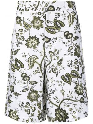 Bermuda kratke hlače s cvetličnim vzorcem s potiskom Erdem