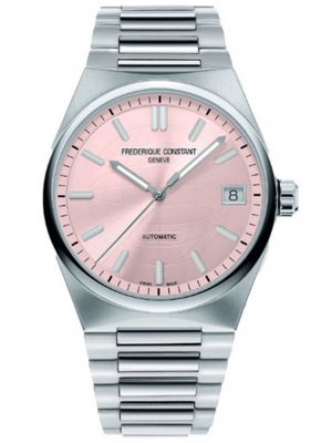Женские швейцарские автоматические часы Highlife с браслетом из нержавеющей стали, 34 мм Frederique Constant, серебро