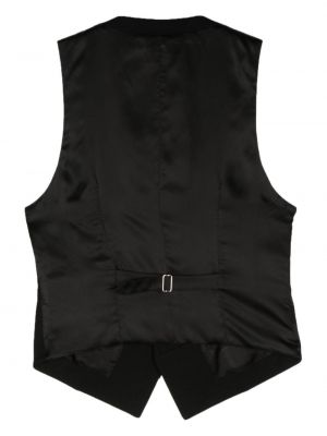 Hedvábná vesta s knoflíky Alexander Mcqueen černá